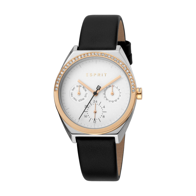 Esprit Women's Slice Multi Stones Fashion Quartz Black Watch