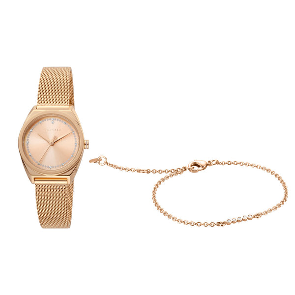 Esprit Women's Slice Dot Fashion Quartz Rose Gold Watch