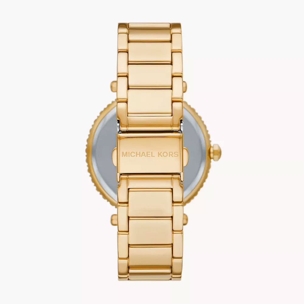 Michael Kors Parker Lux Three-Hand Gold-Tone Stainless Steel Women's W
