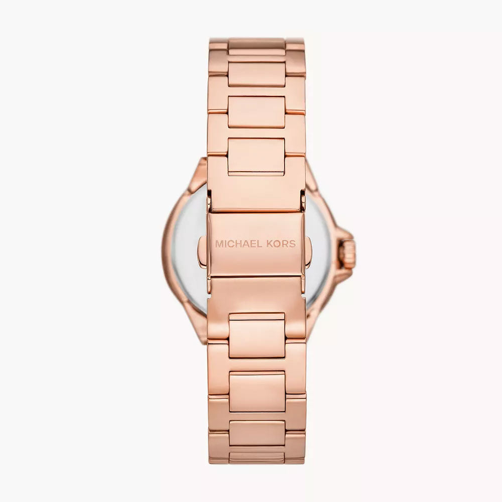 Michael Kors Camille Three-Hand Rose Gold-Tone Stainless Steel Women's