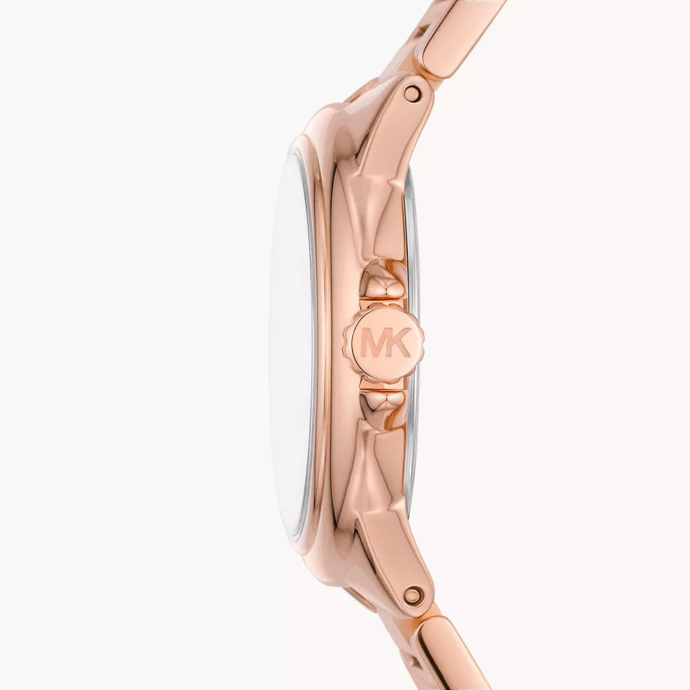 Michael Kors Camille Three-Hand Rose Gold-Tone Stainless Steel Women's
