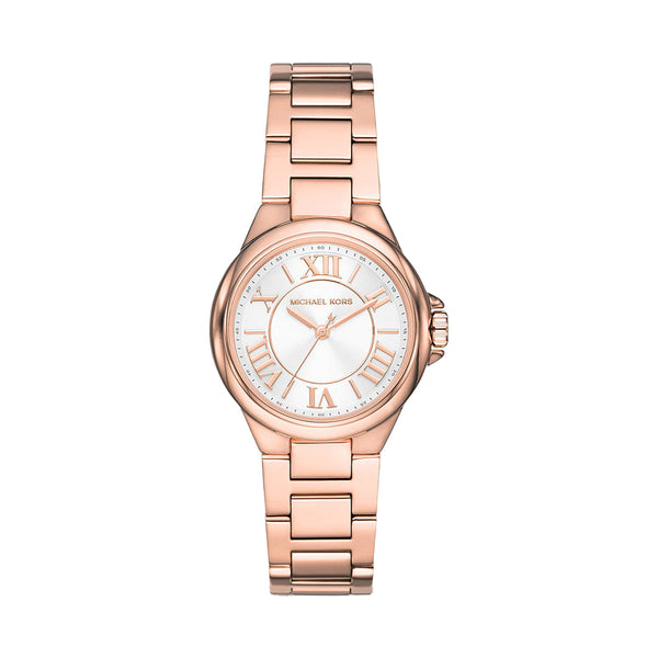 Michael Kors Camille Three-Hand Rose Gold-Tone Stainless Steel Women's Watch - MK7256B