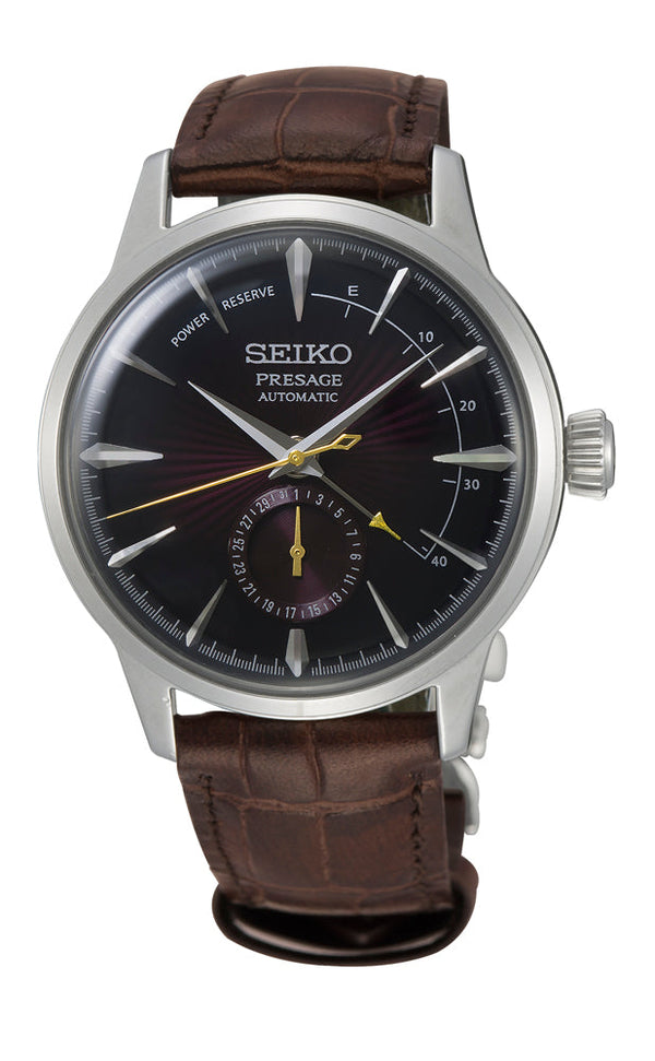 SEIKO Men's Presage Automatic Watch with Power Reserve Indicator