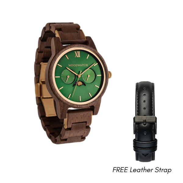 WOODWATCH UNISEX CLASSIC HUNTER WW-CL-HR W/ FREE STRAP WW-S-J-16-CL