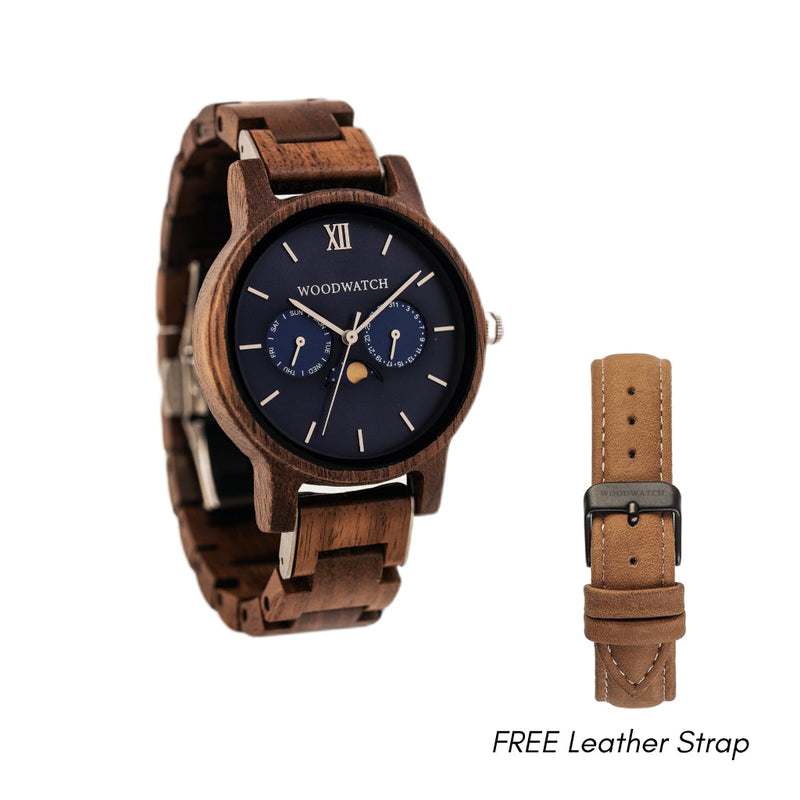 WOODWATCH UNISEX CLASSIC MARINER WW-CL-MRN W/ FREE STRAP WW-S-K-16