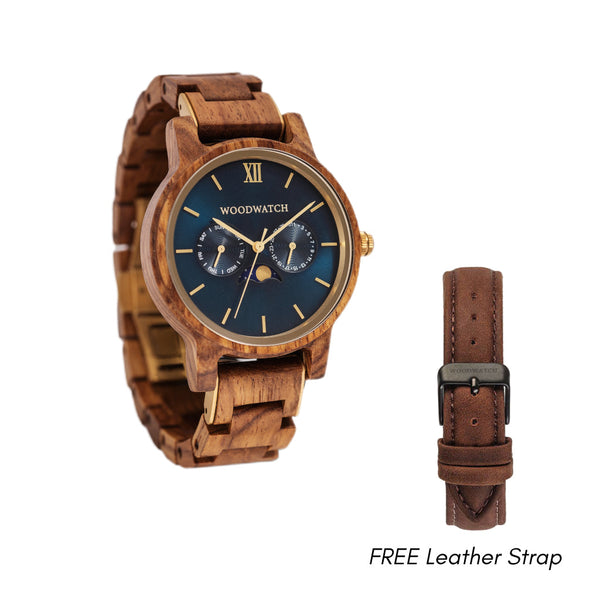 WOODWATCH UNISEX CLASSIC SAILOR WW-CL-SR W/ FREE STRAP WW-S-PE-16