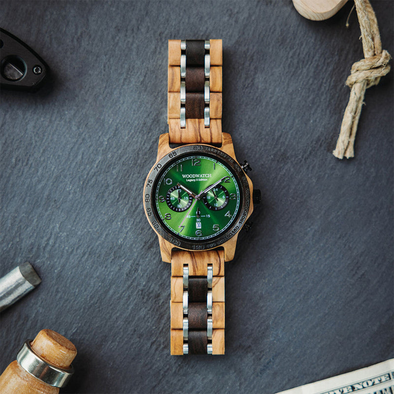 WOODWATCH MEN'S LEGACY X FOREST QUARTZ WATCH