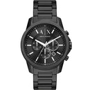 Armani Exchange Men's Chronograph Black Stainless Steel Watch