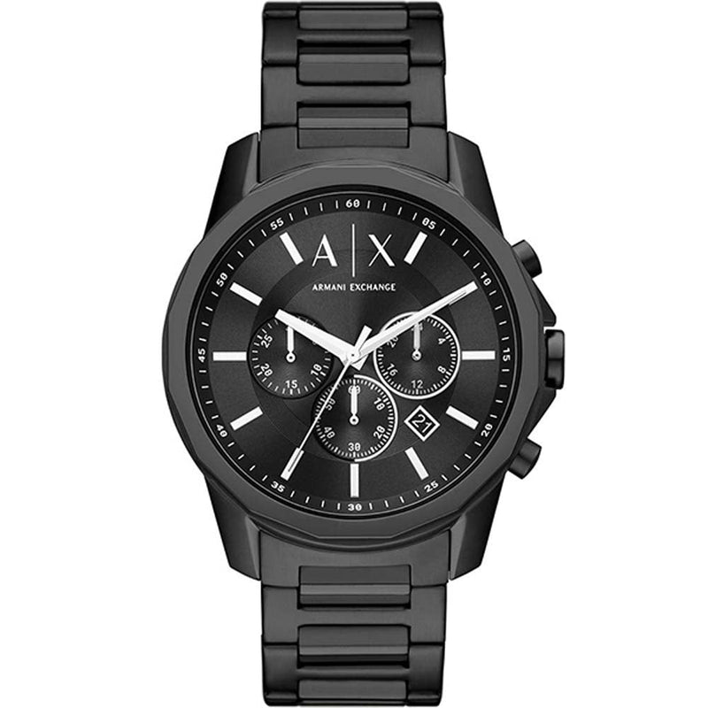 Armani Exchange Men's Chronograph Black Stainless Steel Watch