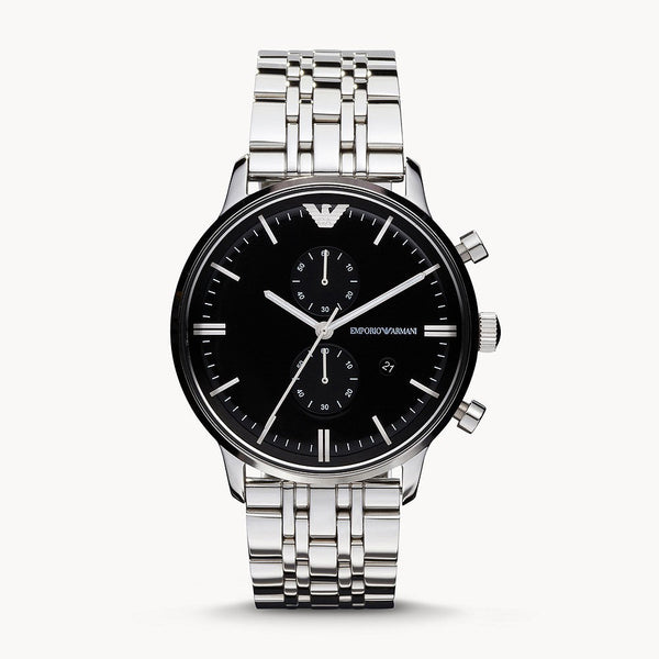 EMPORIO ARMANI MEN'S CHRONOGRAPH STAINLESS STEEL WATCH