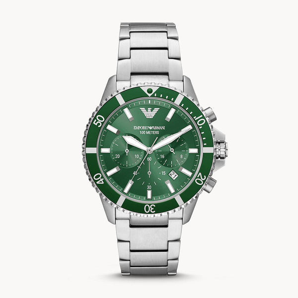 EMPORIO ARMANI CHRONOGRAPH STAINLESS STEEL WATCH