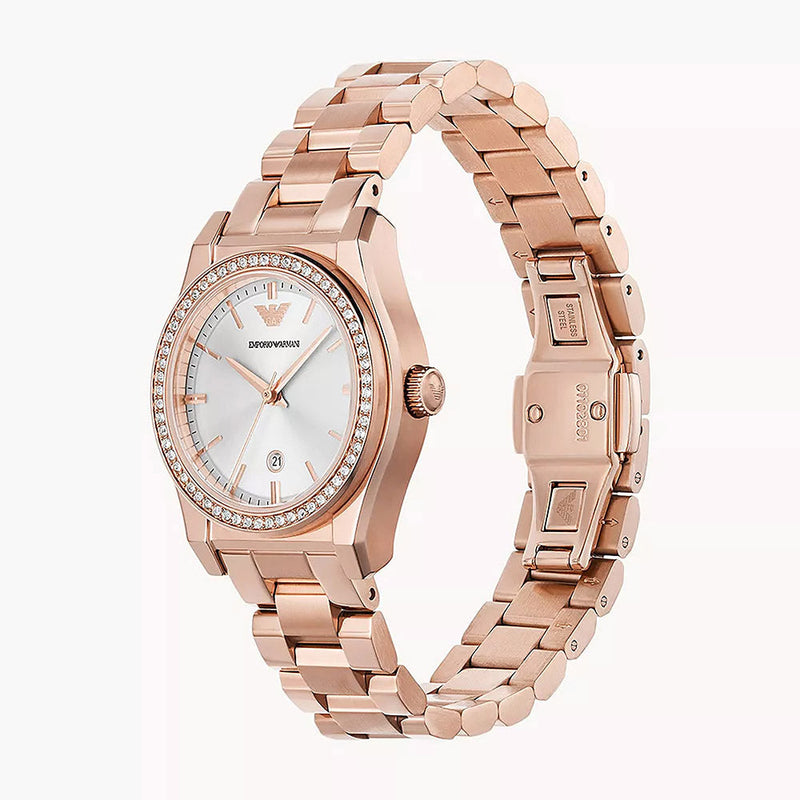 Emporio Armani Federica Rose Gold Stainless Steel Women's Watch