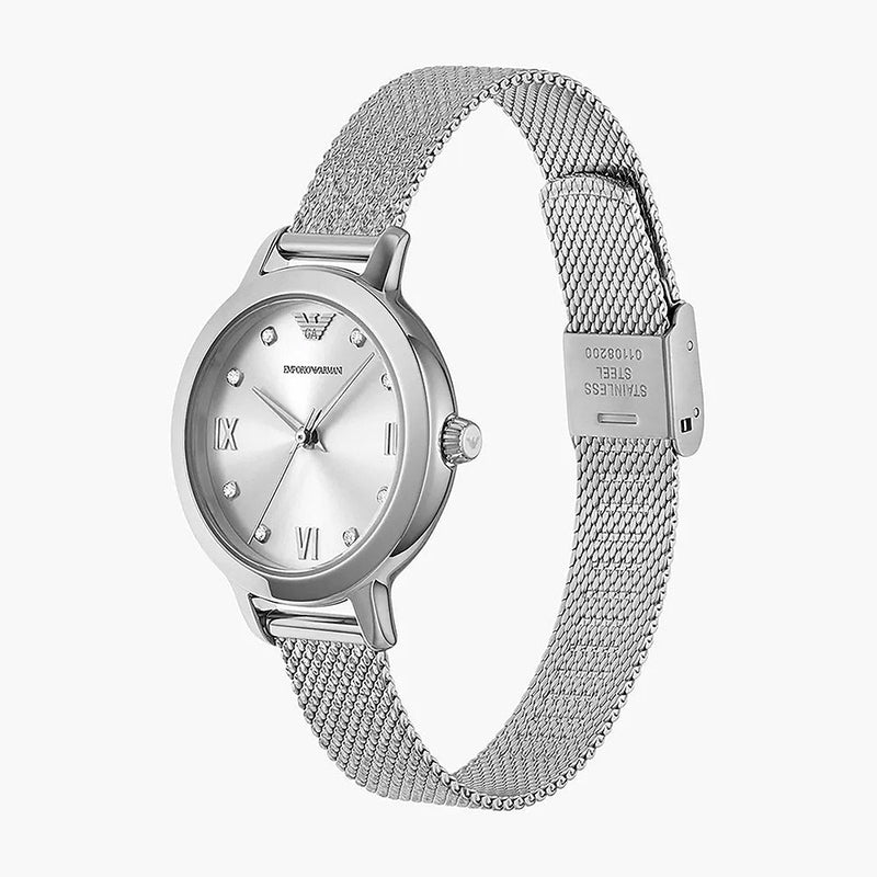 Emporio Armani Cleo Silver Stainless Steel Women's Watch