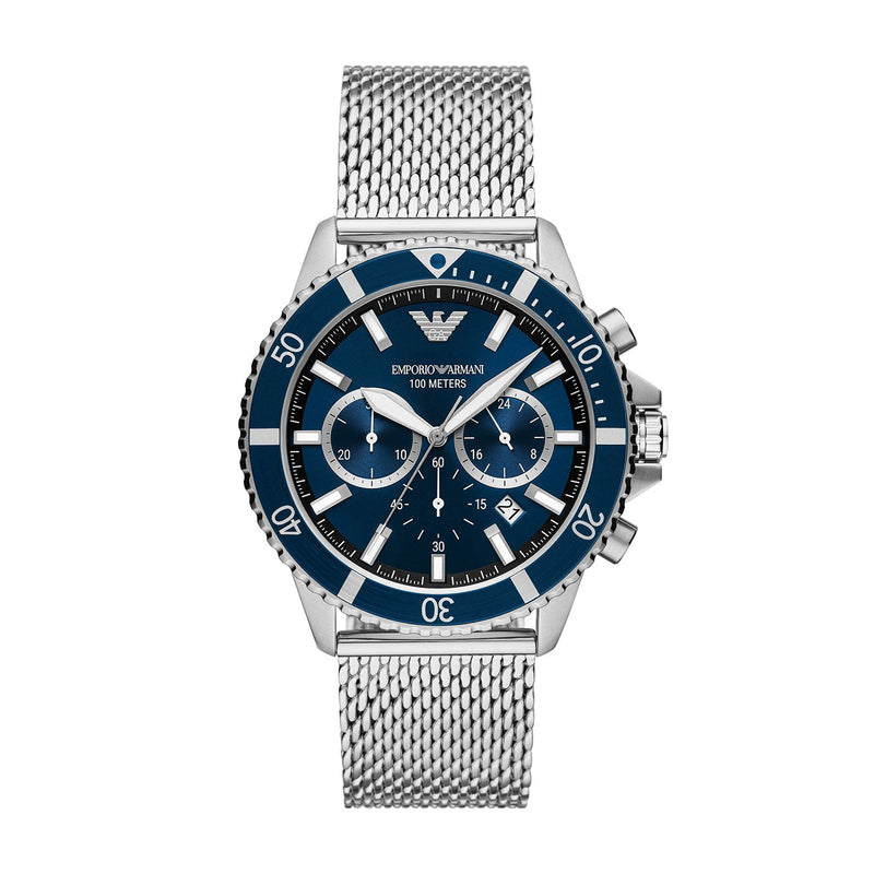 Emporio Armani Diver Silver Stainless Steel Men's Watch - AR11587