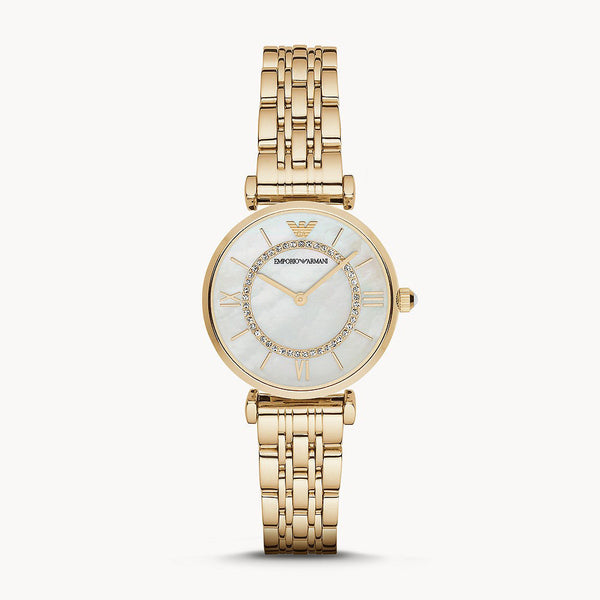 Armani gold watch womens sale