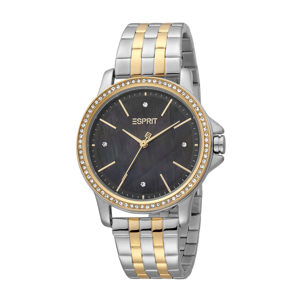 Esprit Women's 2 Hands Fashion Quartz Analog Two Tone Silver and Gold Watch