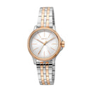 Esprit Women's 2 Hands Fashion Quartz Analog Two Tone Silver and Rose Gold Watch