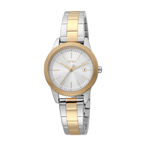 Esprit Women's 2 Hands Fashion Quartz Analog Two Tone Silver and Gold Watch