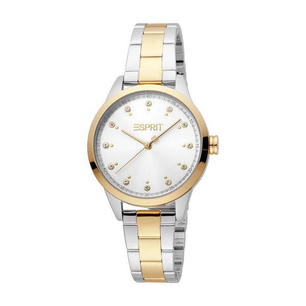 Esprit Women's 2 Hands Fashion Quartz Analog Two Tone Silver and Gold Watch