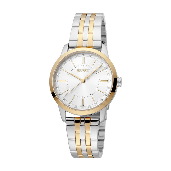 Esprit Women's 2 Hands Fashion Quartz Analog Two Tone Silver and Gold Watch