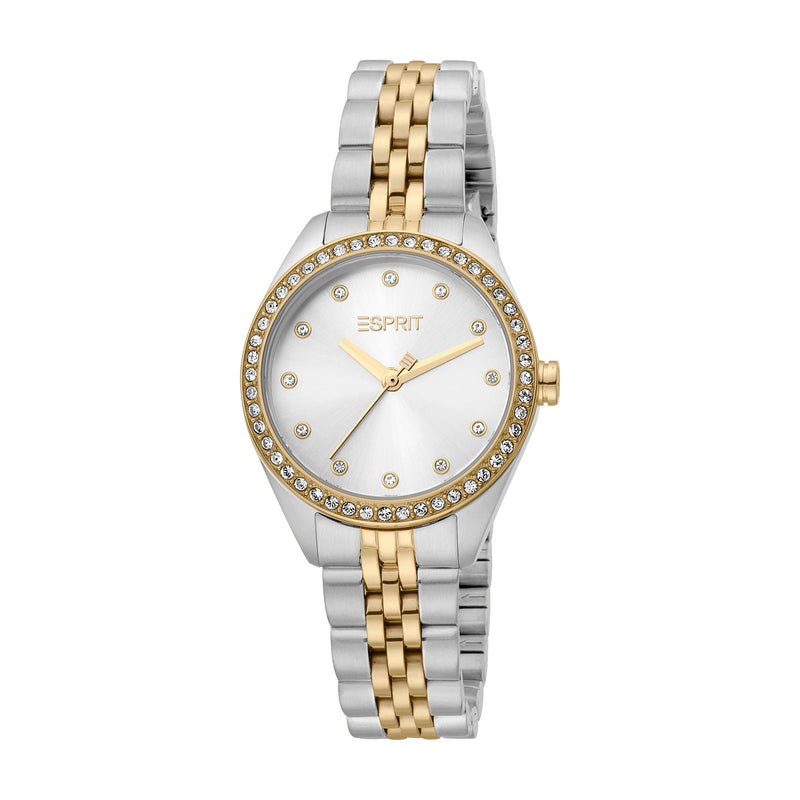 Esprit Women's 2 Hands Fashion Quartz Analog Two Tone Silver and Gold Watch