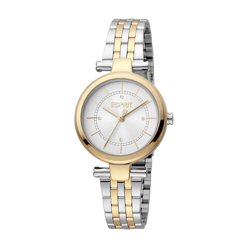 Esprit Women's 2 Hands Fashion Quartz Analog Two Tone Silver and Gold Watch