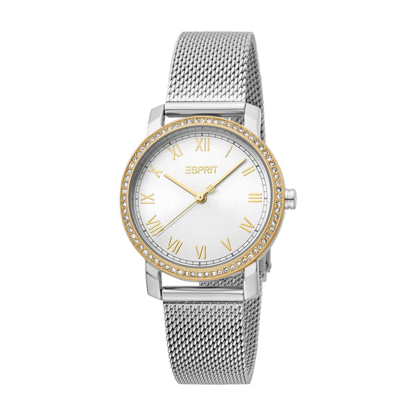 Esprit Women's 2 Hands Fashion Quartz Analog Two Tone Silver and Gold Watch