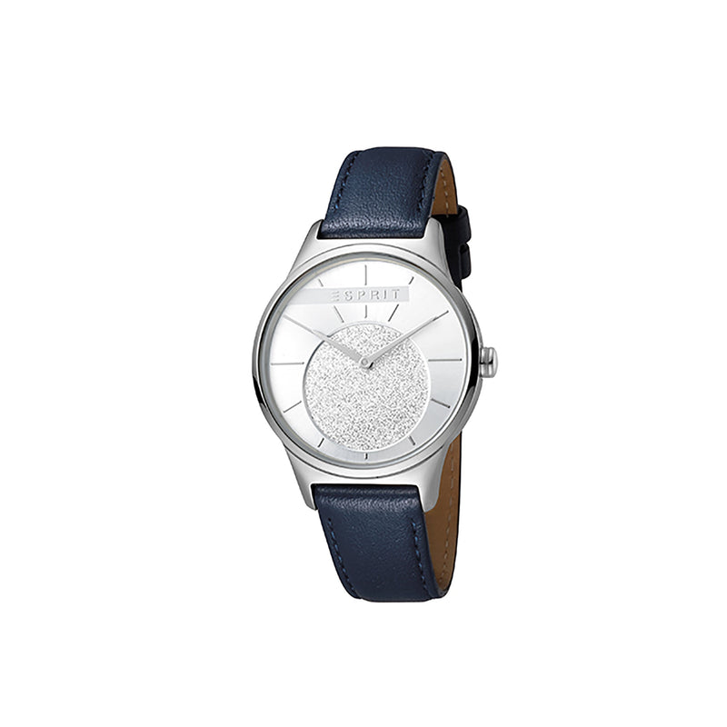 Esprit Women's Grace Fashion Quartz Navy Blue Leather Strap