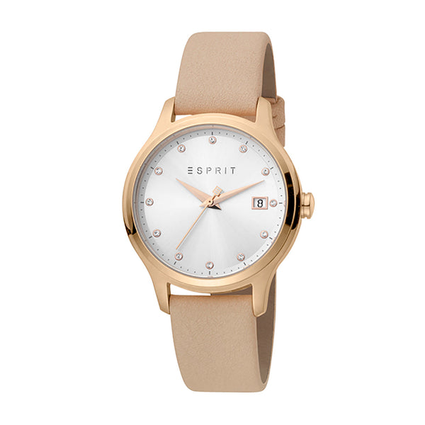 Esprit Women's Marda Fashion Quartz Leather Strap