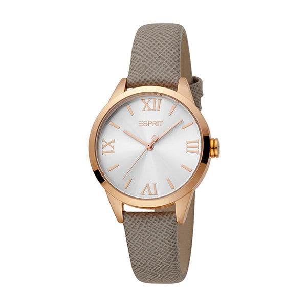 Esprit Women's Pointy Fashion Quartz Leather Strap