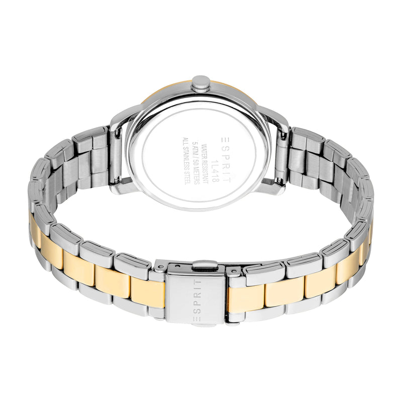 Esprit Women's Fashion Quartz Two Tone Silver and Gold Watch