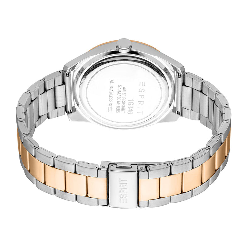 Esprit Men's Fashion Quartz Two Tone Silver and Rose Gold Watch