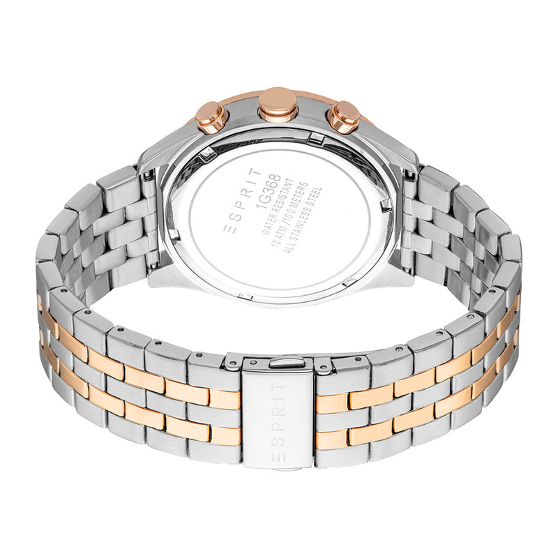 Esprit Men's Fashion Quartz Two Tone Silver and Rose Gold Watch