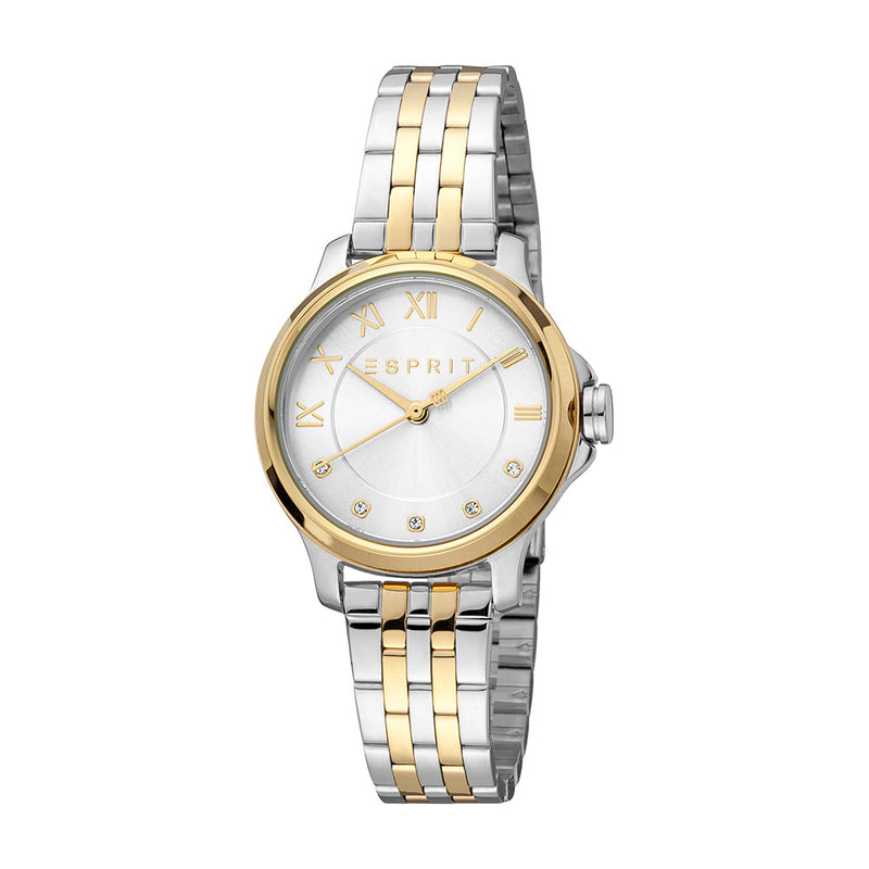 Esprit Women's Bent Ii Fashion Quartz Two Tone Silver and Gold Watch