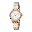 Esprit Women's Bent Ii Fashion Quartz Two Tone Silver and Rose Gold Watch