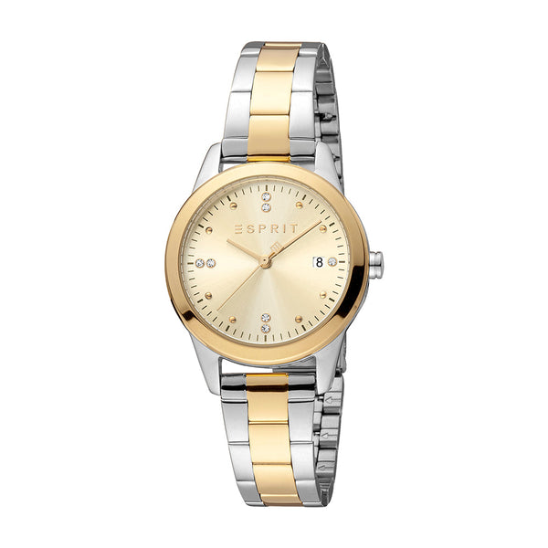 Esprit Women's Fashion Quartz Two Tone Silver and Gold Watch