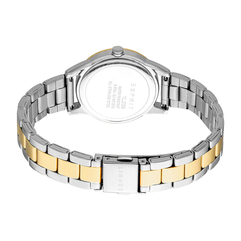 Esprit Women's Fashion Quartz Two Tone Silver and Gold Watch