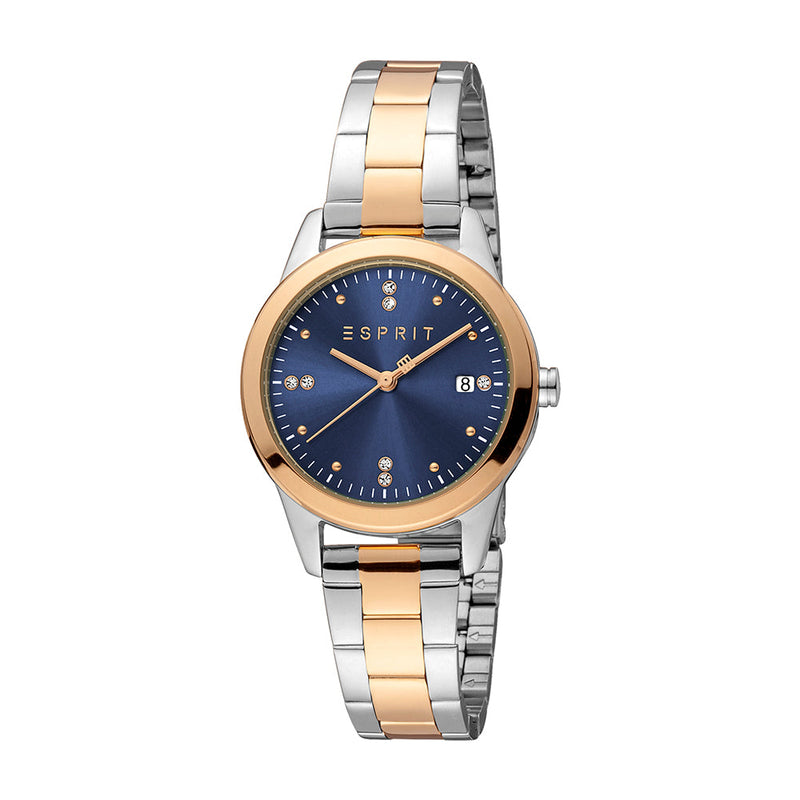 Esprit Women's Fashion Quartz Two Tone Silver and Rose Gold Watch