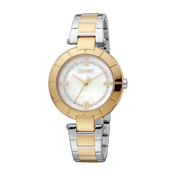 Esprit Women's Aria Fashion Quartz Two Tone Silver and Gold Watch