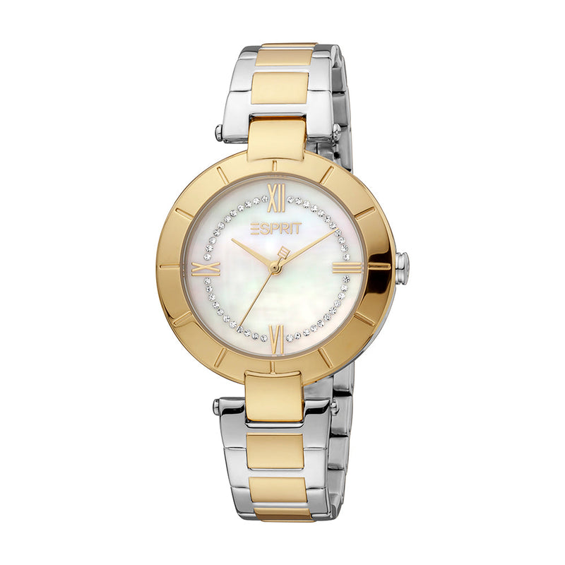 Esprit Women's Aria Fashion Quartz Two Tone Silver and Gold Watch