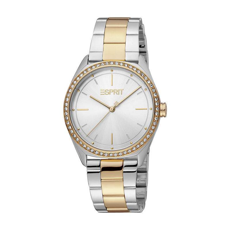 Esprit Women's Aubrey Fashion Quartz Two Tone Silver and Gold Watch