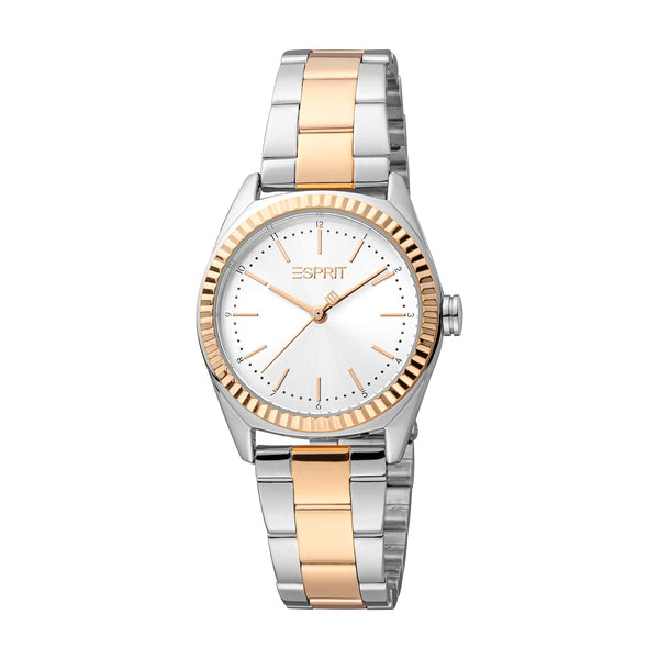 Esprit Women's Charlie Fashion Quartz Two Tone Silver and Rose Gold Watch