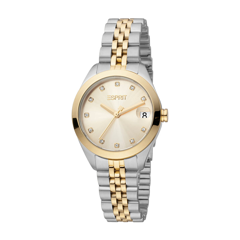 Esprit Women's Madison Fashion Quartz Two Tone Silver and Gold Watch With Bracelet