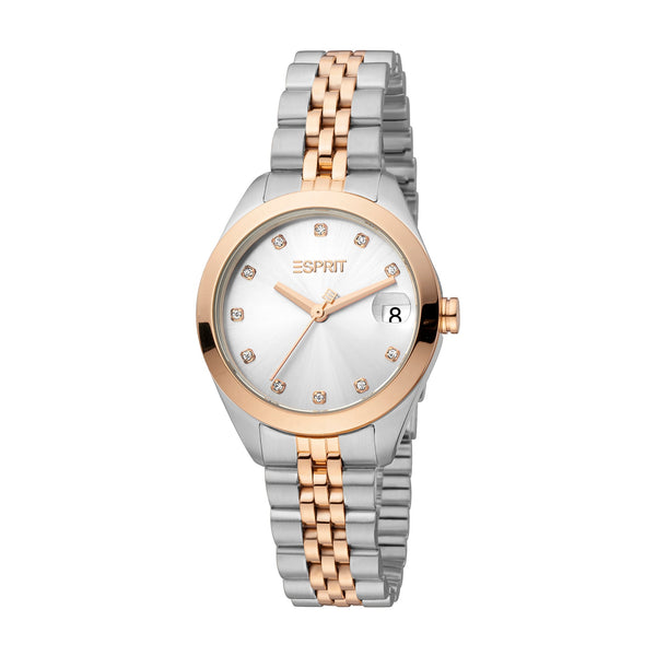 Esprit Women's Madison Fashion Quartz Two Tone Silver and Rose Gold Watch