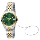 Esprit Women's Madison Fashion Quartz Two Tone Silver and Gold Watch - ES.1L295M0235