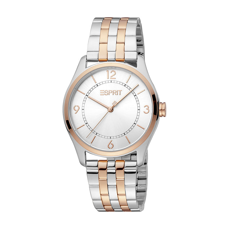 Esprit Women's Isla Fashion Quartz Two Tone Silver and Rose Gold Watch