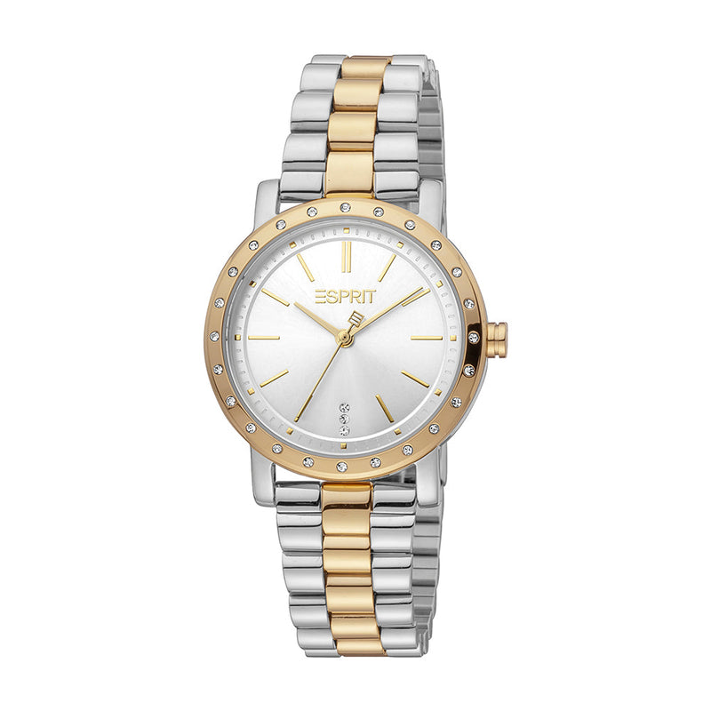 Esprit Women's Luna Fashion Quartz Two Tone Silver and Gold Watch