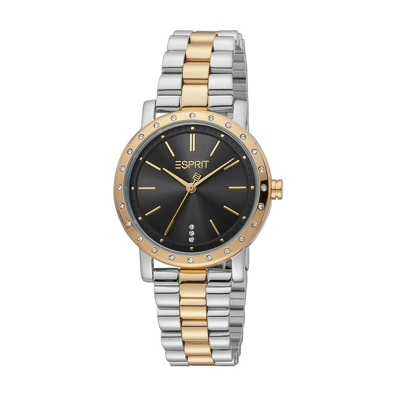 Esprit Women's Luna Fashion Quartz Two Tone Silver and Gold Watch