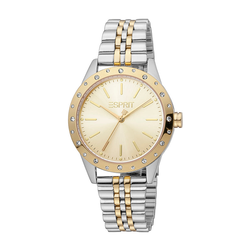 Esprit Women's Ella Fashion Quartz Two Tone Silver and Gold Watch