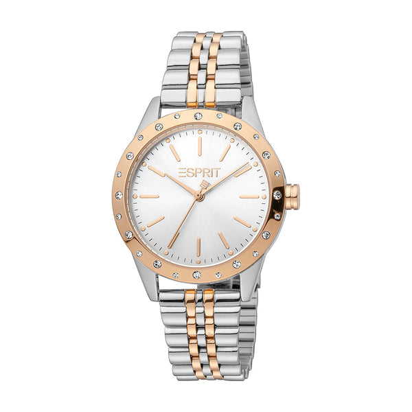 Esprit Women's Ella Fashion Quartz Two Tone Silver and Rose Gold Watch